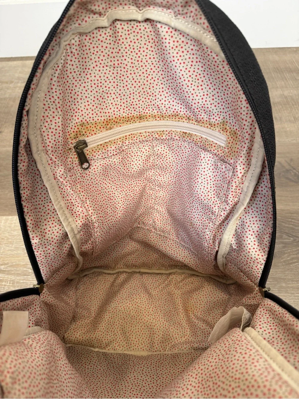 Pistil Black Canvas Leather Trim Backpack
